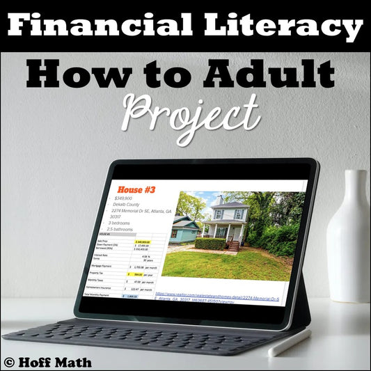 How to Adult PROJECT | Financial Math Project for High School Math EDITABLE