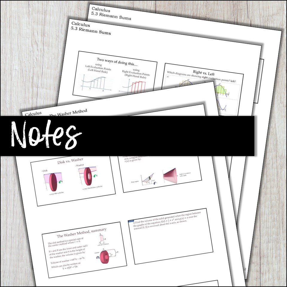 Calculus Curriculum Full Year | Notes, Homework, Assessments, Projects